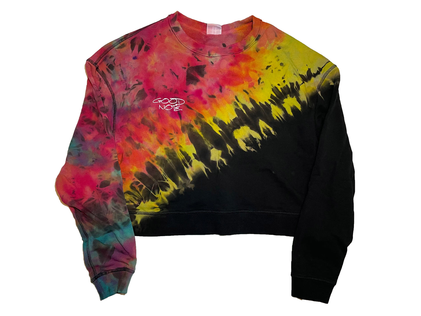 Crop Top Diagonal Sweatshirt