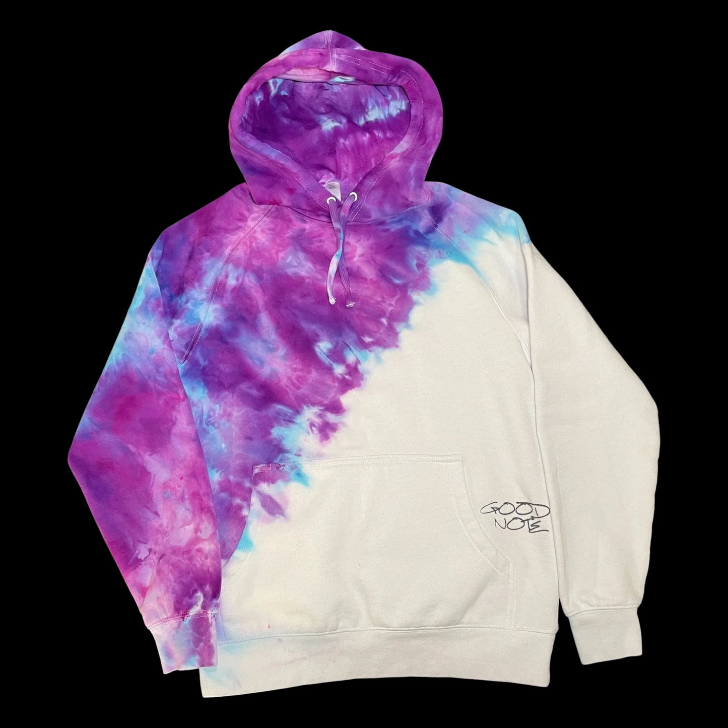 Diagonal White Hoodie